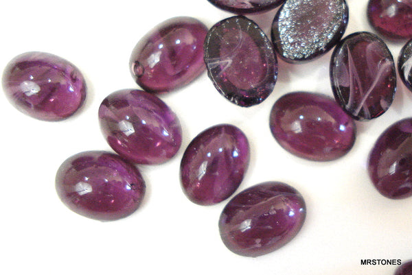 8x6mm (1685) Flawed Amethyst Oval Cabochon