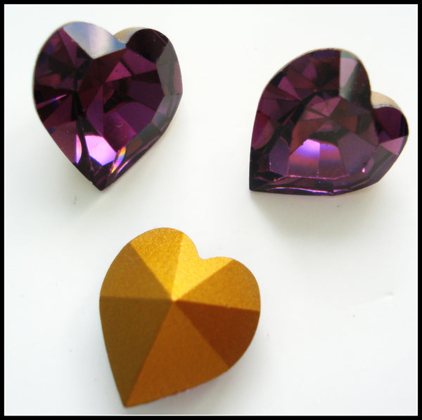 15.4x14mm (4800) Amethyst Heart Shape