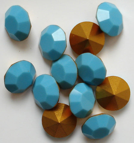 3.7-3.8mm (1100) (30PP) Turquoise Blue Rounds