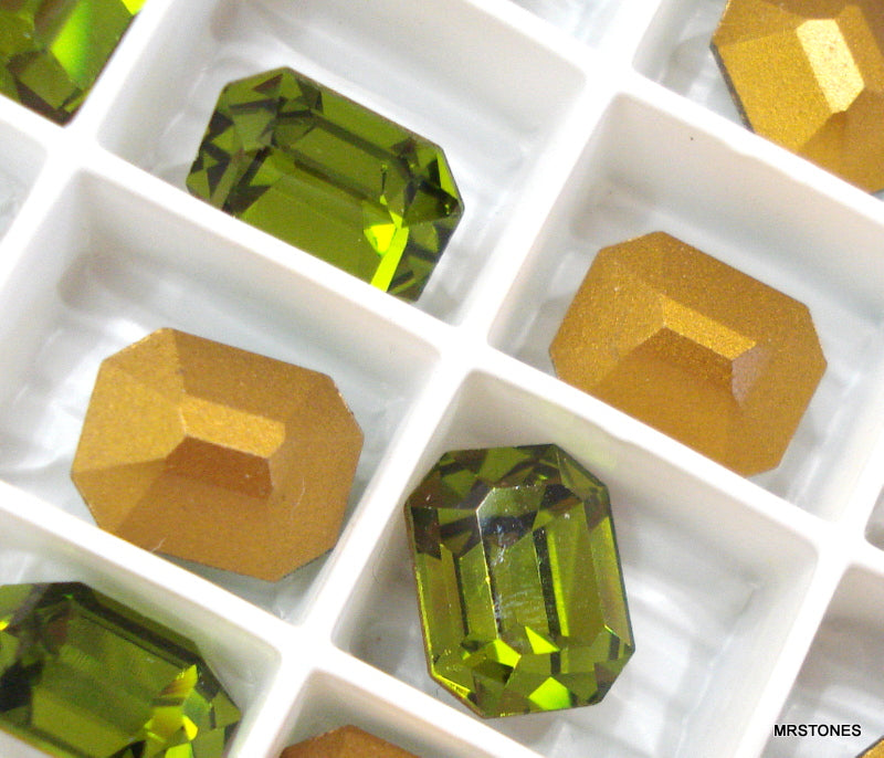 10x8mm (4600) Olivine Cushion Octagon