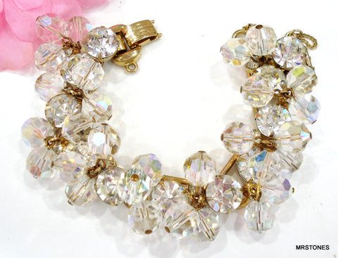 Juliana Bracelet Crystal Rhinestones Crystal AB Dangle Beads