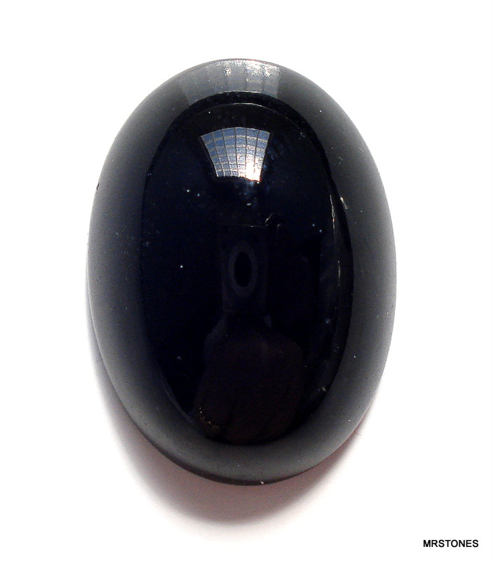 25x18mm (S16) Natural Black Onyx High Dome Oval Cabochon