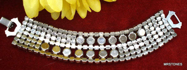 7 Row Crystal Rhinestone Glam Bracelet