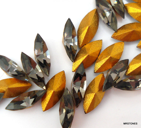 6x2.5mm (4200) Black Diamond Marquise Navette