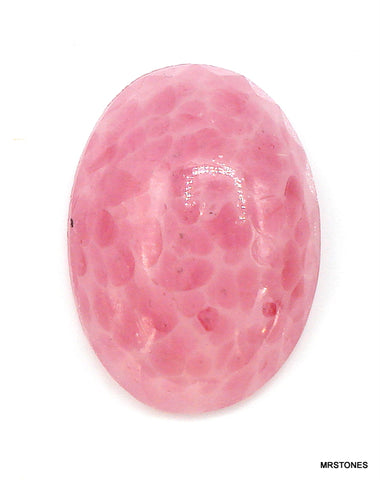 18x13mm (1685) Pink Quartz Glass Oval Cabochon